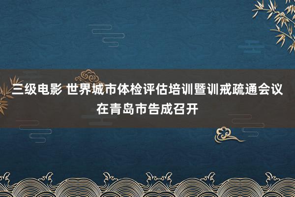 三级电影 世界城市体检评估培训暨训戒疏通会议在青岛市告成召开