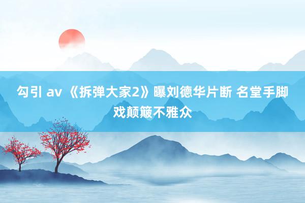 勾引 av 《拆弹大家2》曝刘德华片断 名堂手脚戏颠簸不雅众