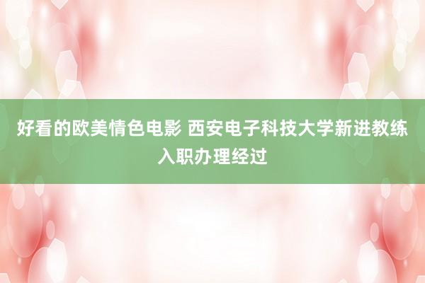 好看的欧美情色电影 西安电子科技大学新进教练入职办理经过